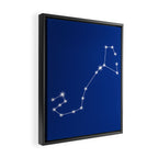 Scorpio Zodiac Star Constellation Line Art Dark Blue Framed Canvas Print Gallery Image 2