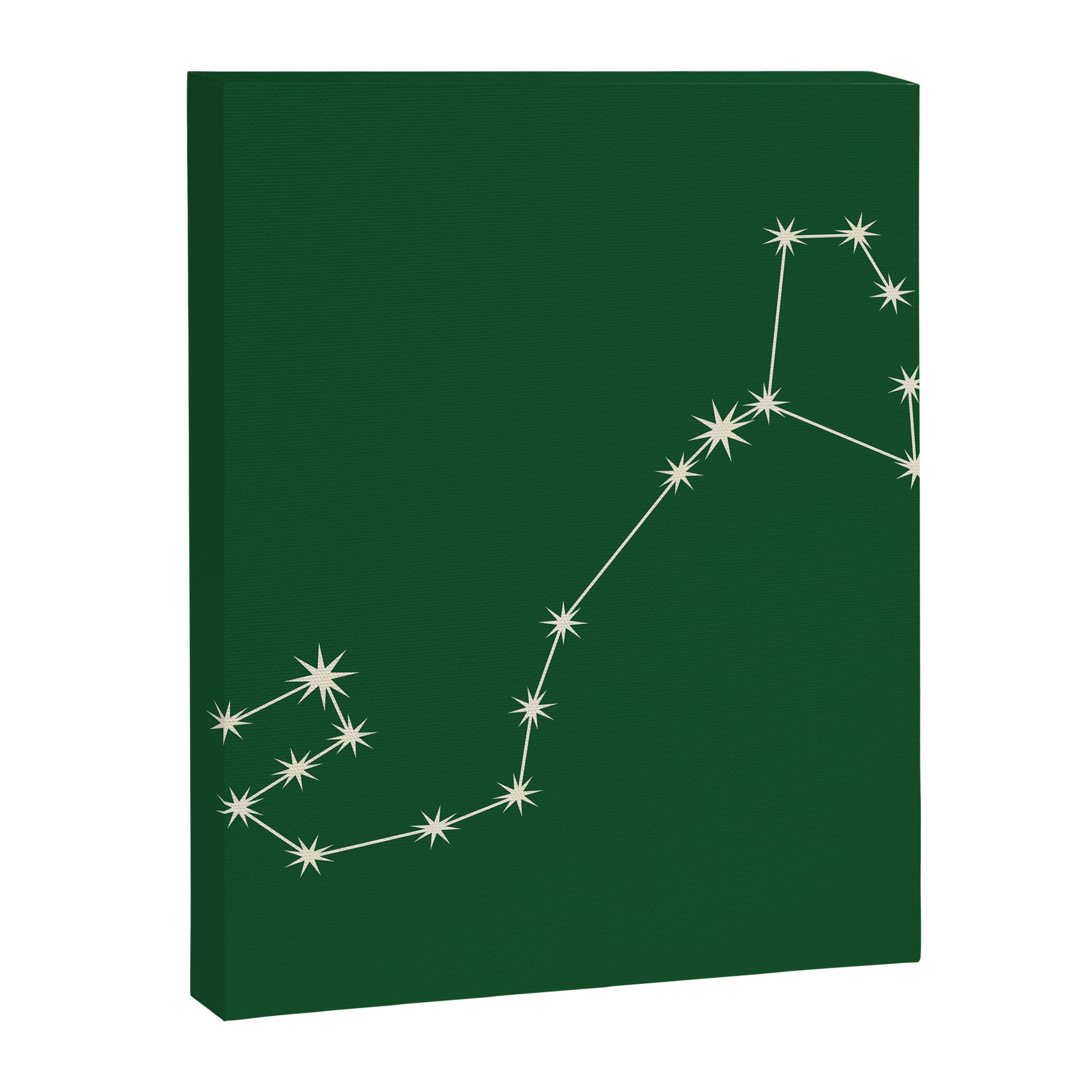 Scorpio Zodiac Star Constellation Line Art Green Canvas Print Gallery Image 8
