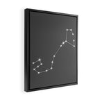 Scorpio Zodiac Star Constellation Line Art Grey Framed Canvas Print Gallery Image 2