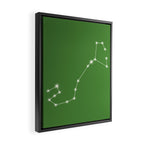 Scorpio Zodiac Star Constellation Line Art Kelly Green Framed Canvas Print Gallery Image 2