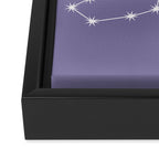 Scorpio Zodiac Star Constellation Line Art Lavender Purple Framed Canvas Print Gallery Image 3