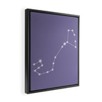 Scorpio Zodiac Star Constellation Line Art Lavender Purple Framed Canvas Print Gallery Image 2