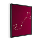 Scorpio Zodiac Star Constellation Line Art Magenta Pink Framed Canvas Print Gallery Image 2