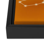 Scorpio Zodiac Star Constellation Line Art Orange Framed Canvas Print Gallery Image 3