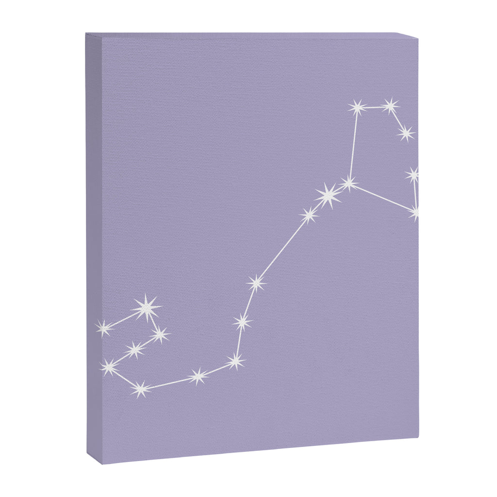 Scorpio Zodiac Star Constellation Line Art Pastel Lavender Canvas Print Gallery Image 8
