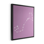 Scorpio Zodiac Star Constellation Line Art Pastel Lilac Framed Canvas Print Gallery Image 2