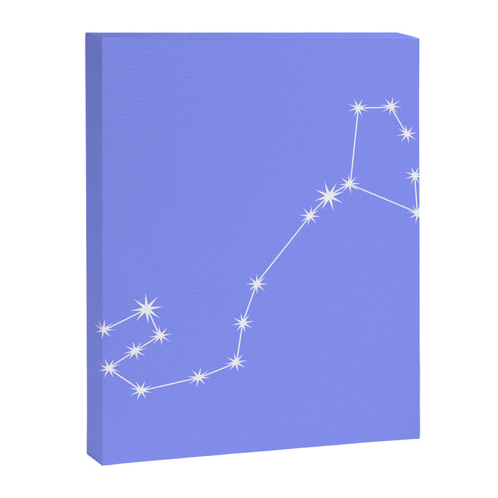 Scorpio Zodiac Star Constellation Line Art Pastel Purple Canvas Print Gallery Image 1