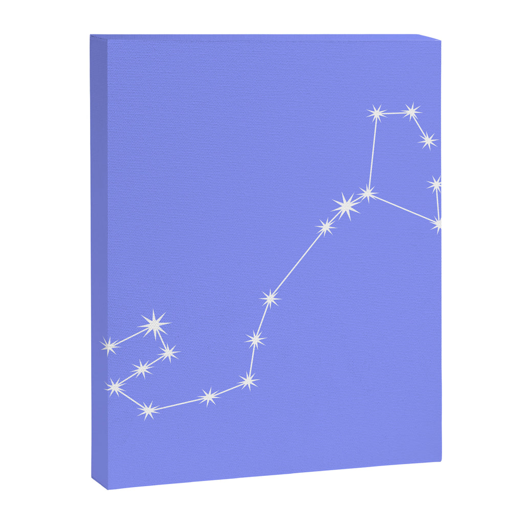 Scorpio Zodiac Star Constellation Line Art Pastel Purple Canvas Print Gallery Image 8