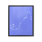 Scorpio Zodiac Star Constellation Line Art Pastel Purple Framed Canvas Print Gallery Image 8