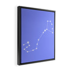 Scorpio Zodiac Star Constellation Line Art Pastel Purple Framed Canvas Print Gallery Image 2