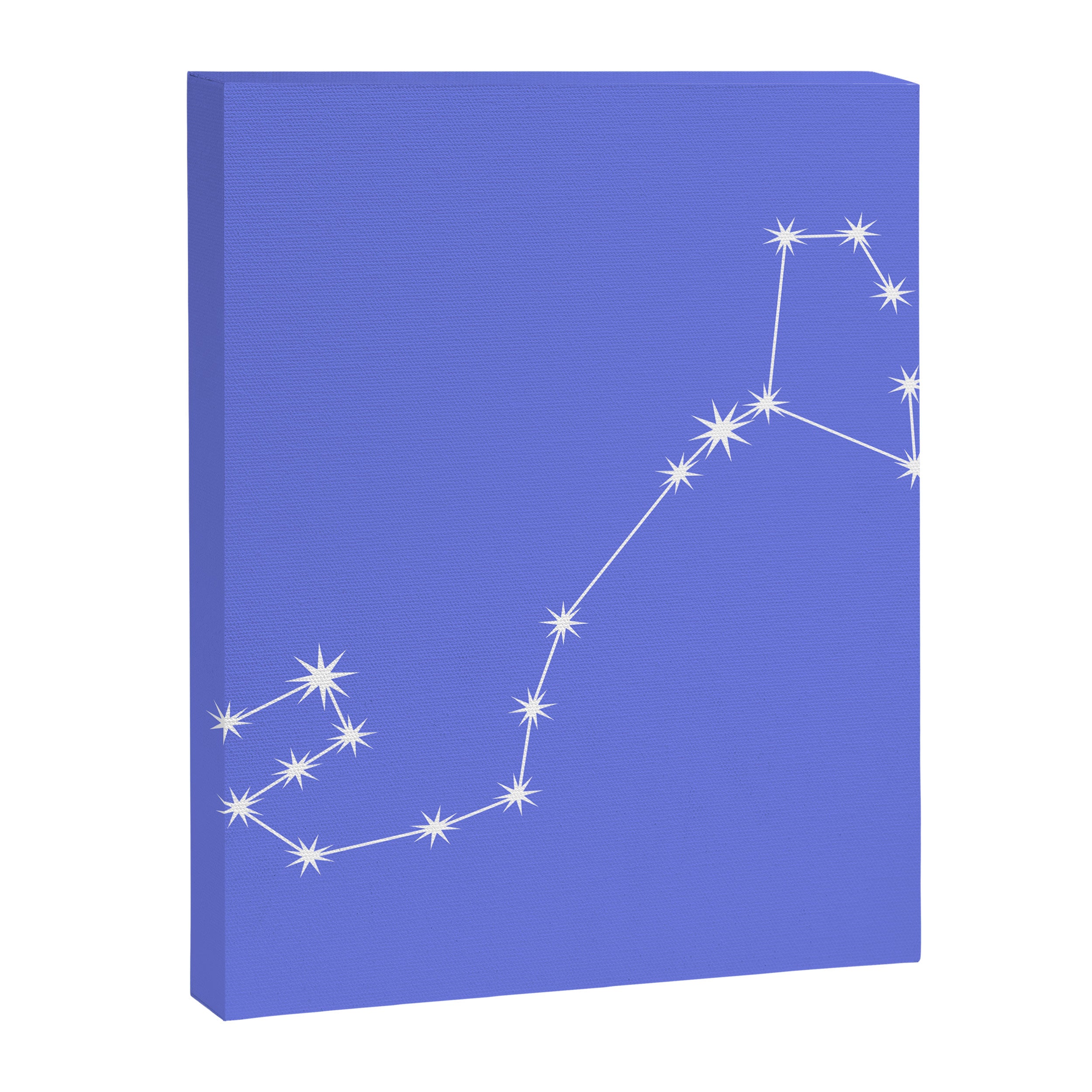 Scorpio Zodiac Star Constellation Line Art Periwinkle Purple Canvas Print Gallery Image 8
