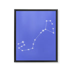 Scorpio Zodiac Star Constellation Line Art Periwinkle Purple Framed Canvas Print Gallery Image 8