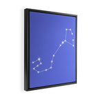 Scorpio Zodiac Star Constellation Line Art Periwinkle Purple Framed Canvas Print Gallery Image 2