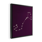 Scorpio Zodiac Star Constellation Line Art Plum Purple Framed Canvas Print Gallery Image 2