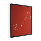 Scorpio Zodiac Star Constellation Line Art Red Framed Canvas Print Gallery Image 2
