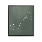 Scorpio Zodiac Star Constellation Line Art Sage Framed Canvas Print Gallery Image 8