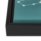 Scorpio Zodiac Star Constellation Line Art Teal Framed Canvas Print Gallery Image 3