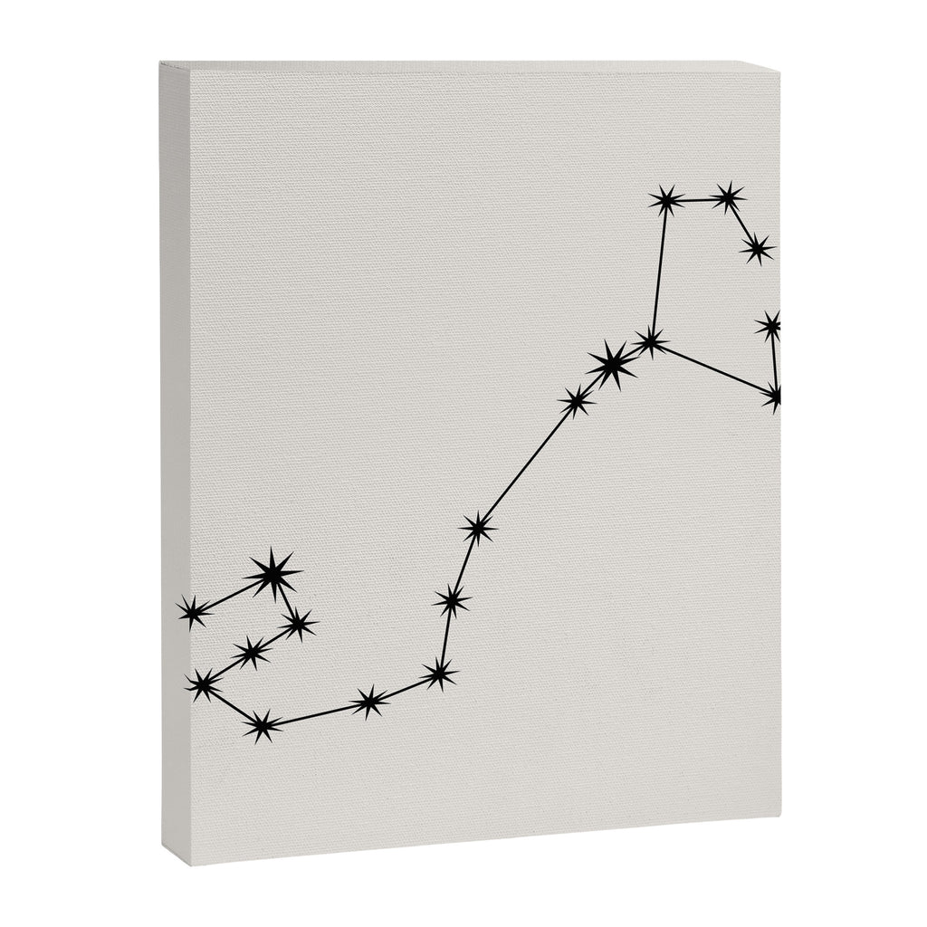 Scorpio Zodiac Star Constellation Line Art White Canvas Print Gallery Image 8