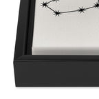 Scorpio Zodiac Star Constellation Line Art White Framed Canvas Print Gallery Image 3