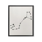 Scorpio Zodiac Star Constellation Line Art White Framed Canvas Print Gallery Image 8
