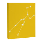 Taurus Zodiac Star Constellation Line Art Bright Yellow Canvas Print Gallery Image 8