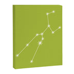 Taurus Zodiac Star Constellation Line Art Chartreuse Green Canvas Print Gallery Image 8