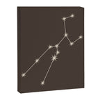 Taurus Zodiac Star Constellation Line Art Coffee Brown Canvas Print Gallery Image 8