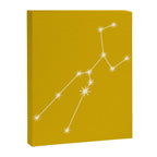 Taurus Zodiac Star Constellation Line Art Golden Yellow Canvas Print Gallery Image 8