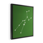 Taurus Zodiac Star Constellation Line Art Kelly Green Framed Canvas Print Gallery Image 2