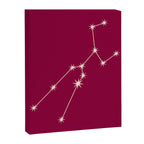 Taurus Zodiac Star Constellation Line Art Magenta Pink Canvas Print Gallery Image 8