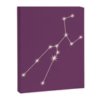 Taurus Zodiac Star Constellation Line Art Mauve Purple Canvas Print Gallery Image 8