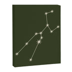 Taurus Zodiac Star Constellation Line Art Moss Green Canvas Print Gallery Image 8