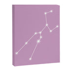 Taurus Zodiac Star Constellation Line Art Pastel Lilac Canvas Print Gallery Image 8