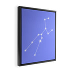 Taurus Zodiac Star Constellation Line Art Pastel Purple Framed Canvas Print Gallery Image 2