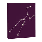 Taurus Zodiac Star Constellation Line Art Plum Purple Canvas Print Gallery Image 8