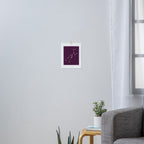Taurus Zodiac Star Constellation Line Art Plum Purple Art Print Gallery Image 3