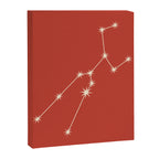 Taurus Zodiac Star Constellation Line Art Red Canvas Print Gallery Image 8