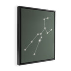 Taurus Zodiac Star Constellation Line Art Sage Framed Canvas Print Gallery Image 2