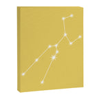 Taurus Zodiac Star Constellation Line Art Soft Yellow Canvas Print Gallery Image 8