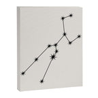 Taurus Zodiac Star Constellation Line Art White Canvas Print Gallery Image 8
