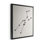Taurus Zodiac Star Constellation Line Art White Framed Canvas Print Gallery Image 2