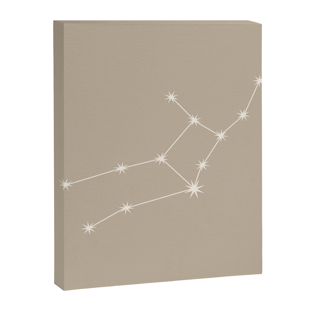 Virgo Zodiac Star Constellation Line Art Beige Canvas Print Gallery Image 8