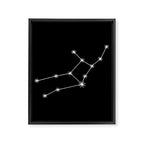Virgo Zodiac Star Constellation Line Art Black Framed Canvas Print Gallery Image 8