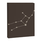 Virgo Zodiac Star Constellation Line Art Coffee Brown Canvas Print Gallery Image 8
