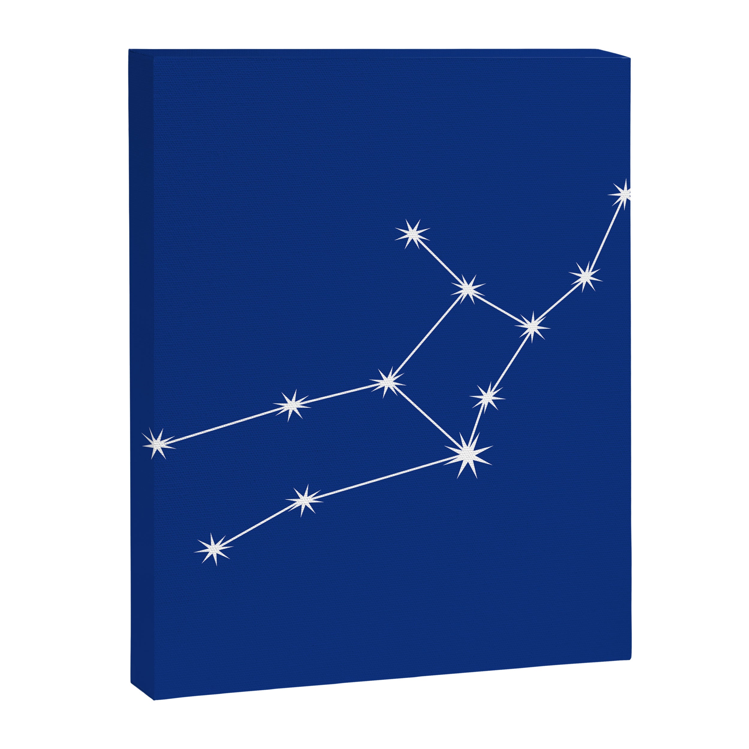 Virgo Zodiac Star Constellation Line Art Dark Blue Canvas Print Gallery Image 8