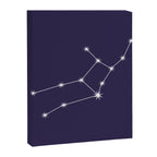Virgo Zodiac Star Constellation Line Art Dark Purple Canvas Print Gallery Image 8