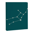 Virgo Zodiac Star Constellation Line Art Deep Teal Canvas Print Gallery Image 8