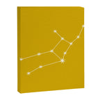 Virgo Zodiac Star Constellation Line Art Golden Yellow Canvas Print Gallery Image 8