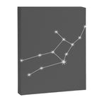 Virgo Zodiac Star Constellation Line Art Grey Canvas Print Gallery Image 8