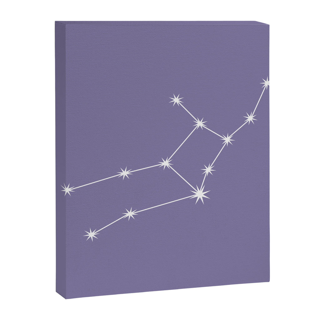 Virgo Zodiac Star Constellation Line Art Lavender Purple Canvas Print Gallery Image 8